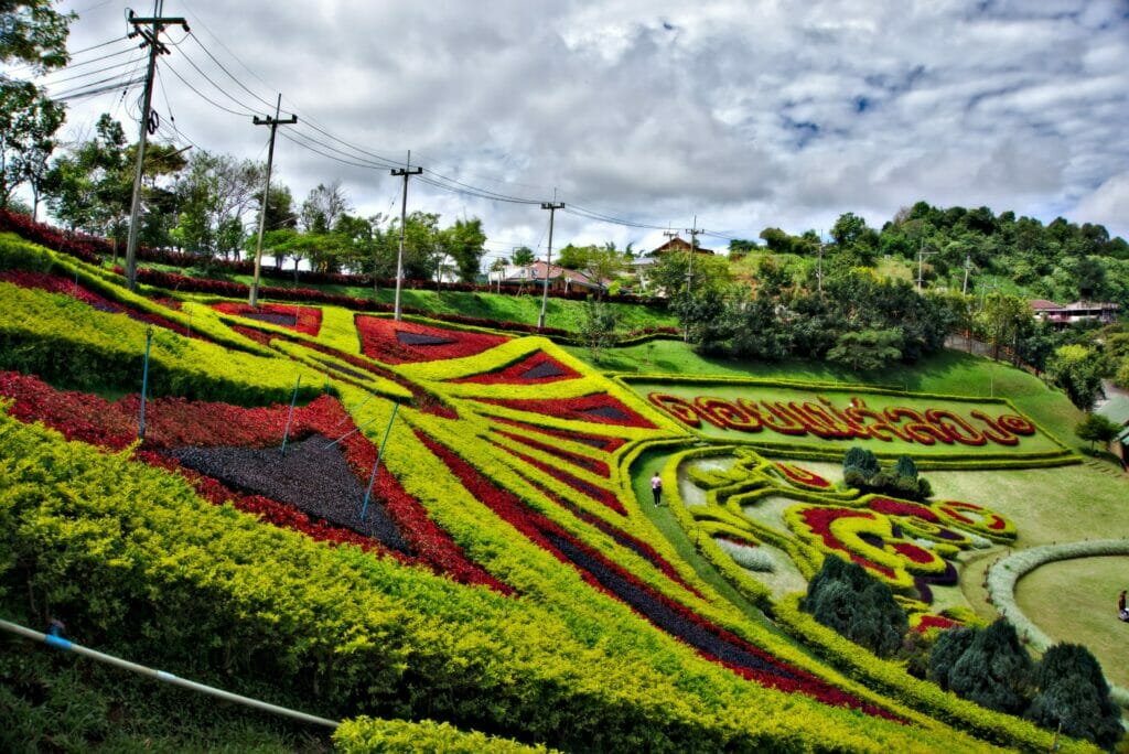 Les jardins à Doi Tung au nord de la Thaïlande