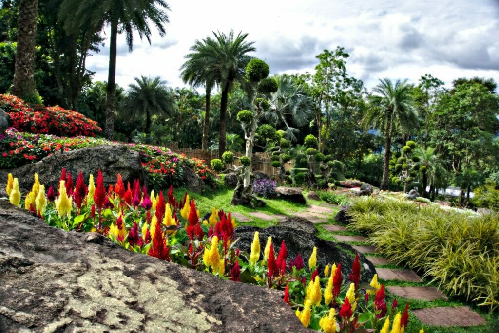 Les jardins à Doi Tung au nord de la Thaïlande