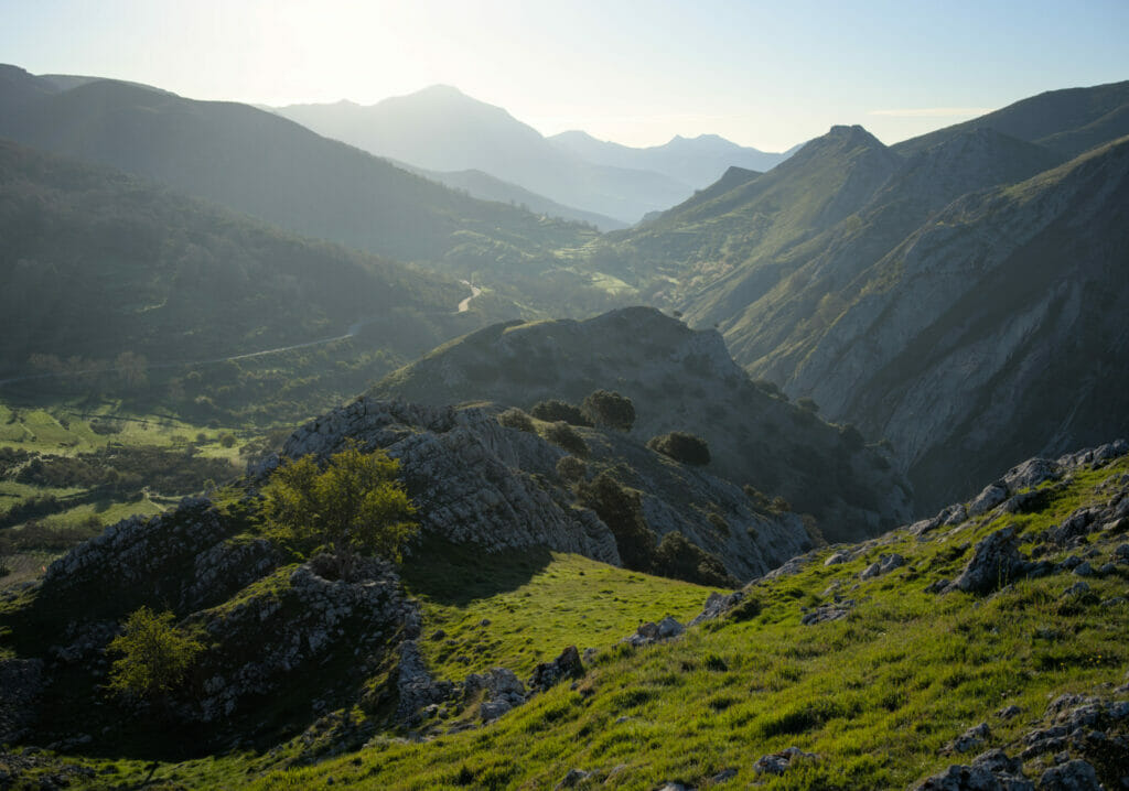 vue proche de Ciñera dans le nord de León