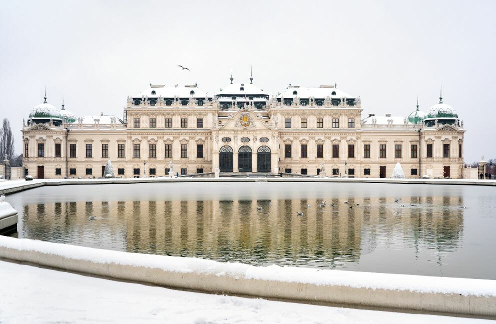 Belvedere à Vienne en hiver