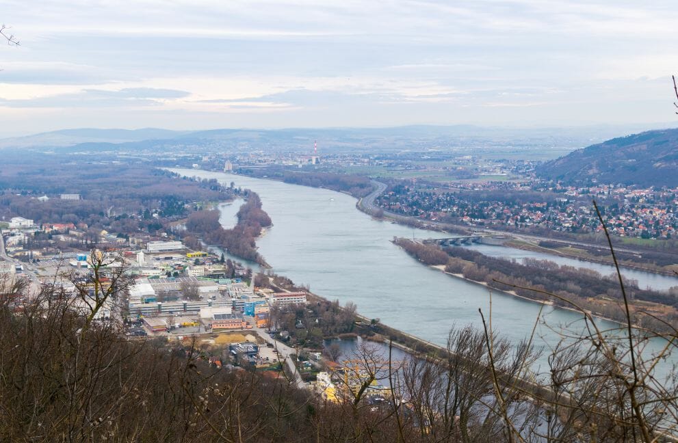 View from Kahlenberg in Vienna in winter
