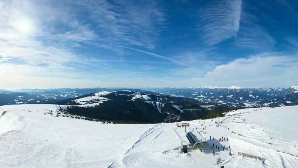 Ski slope in Semmering, Austria