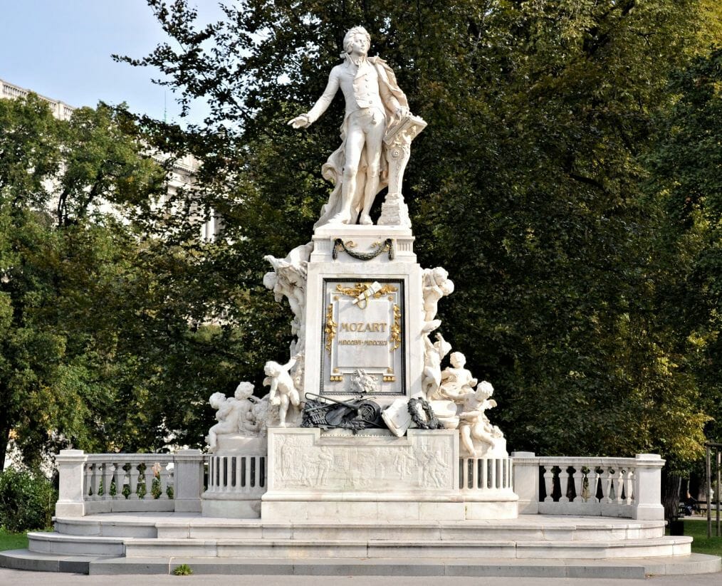 Statue of Mozart in Vienna, Austria