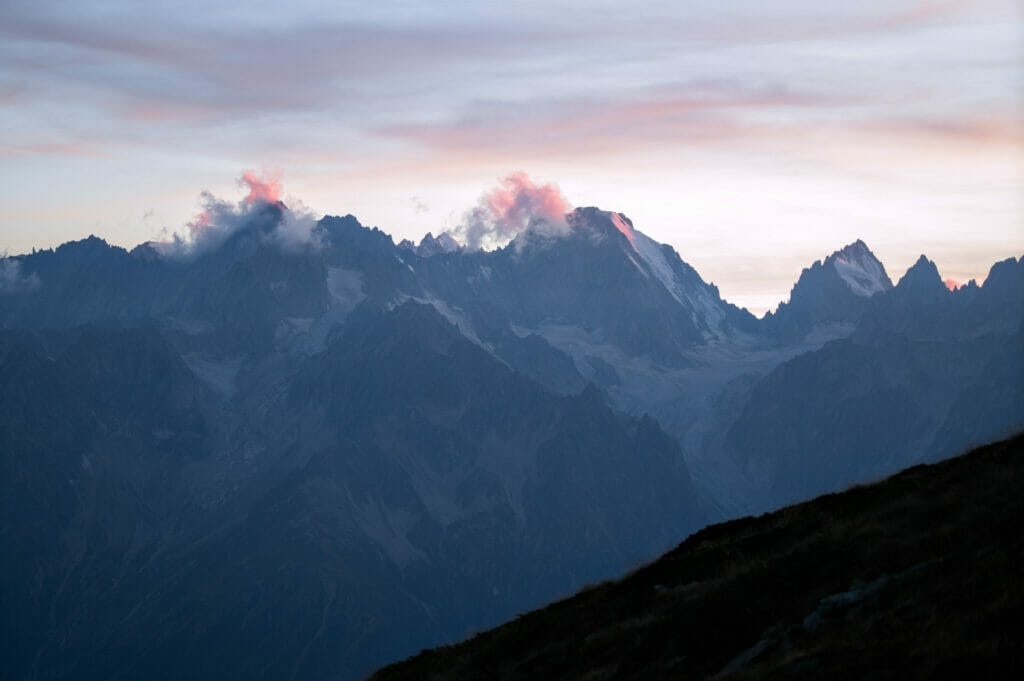 coucher de soleil jorasse