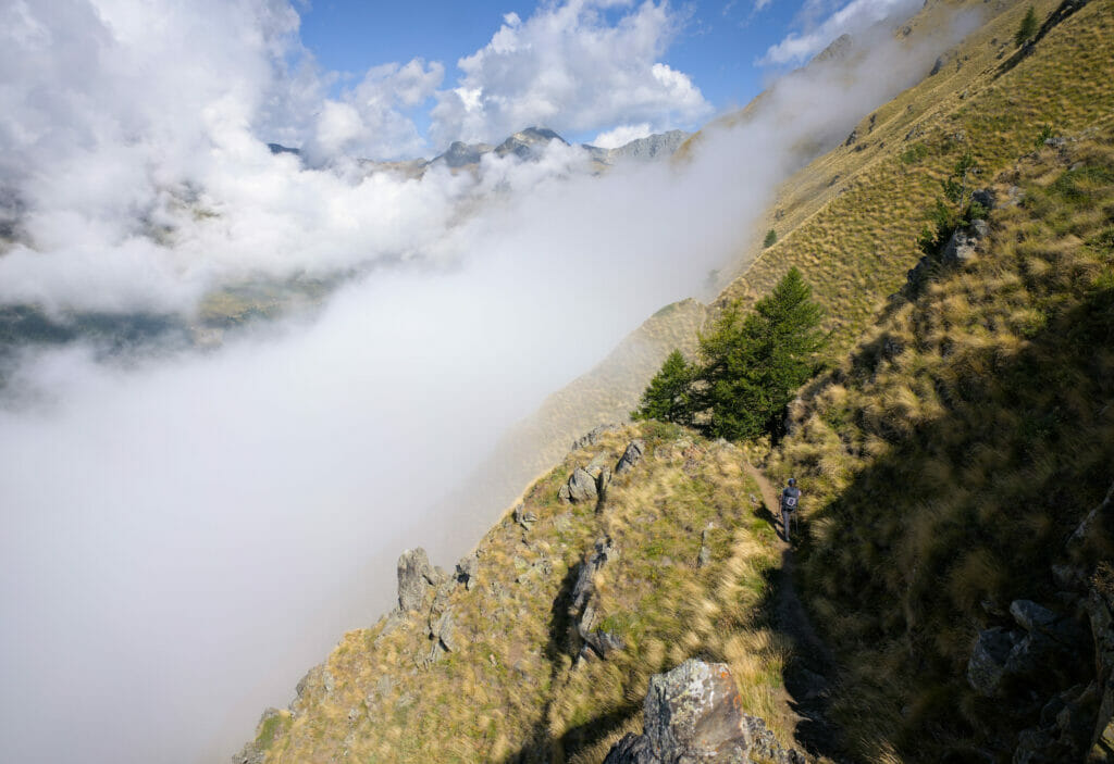 descente flanc de montagn