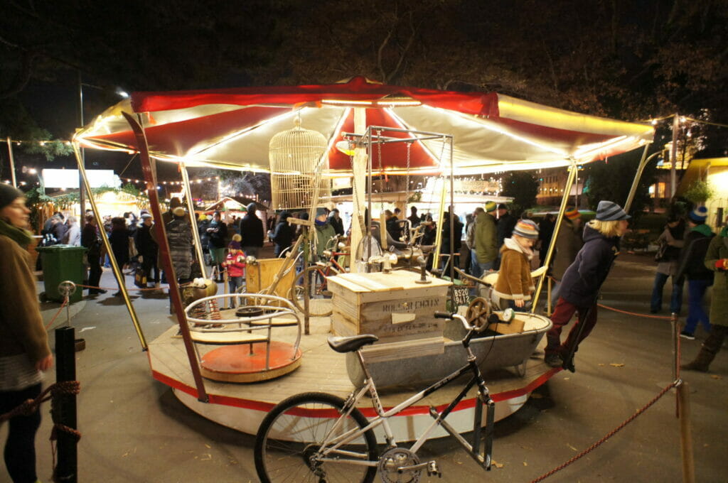 Carousel at the Karlsplatz Christmas market
