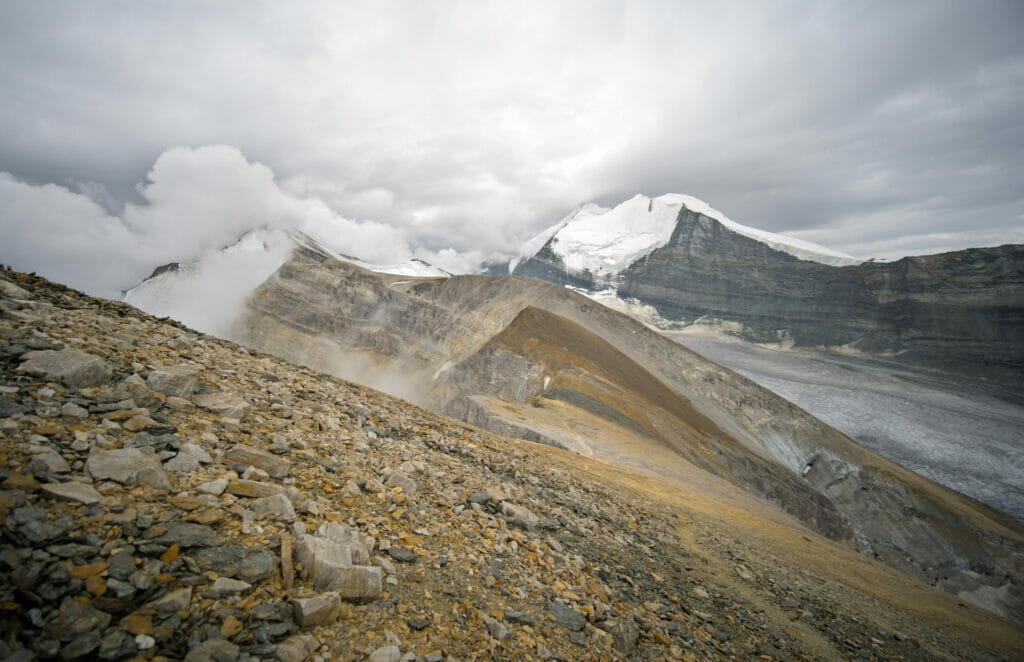 Vue sur le Weisshorn et le glacier de Brunnegg