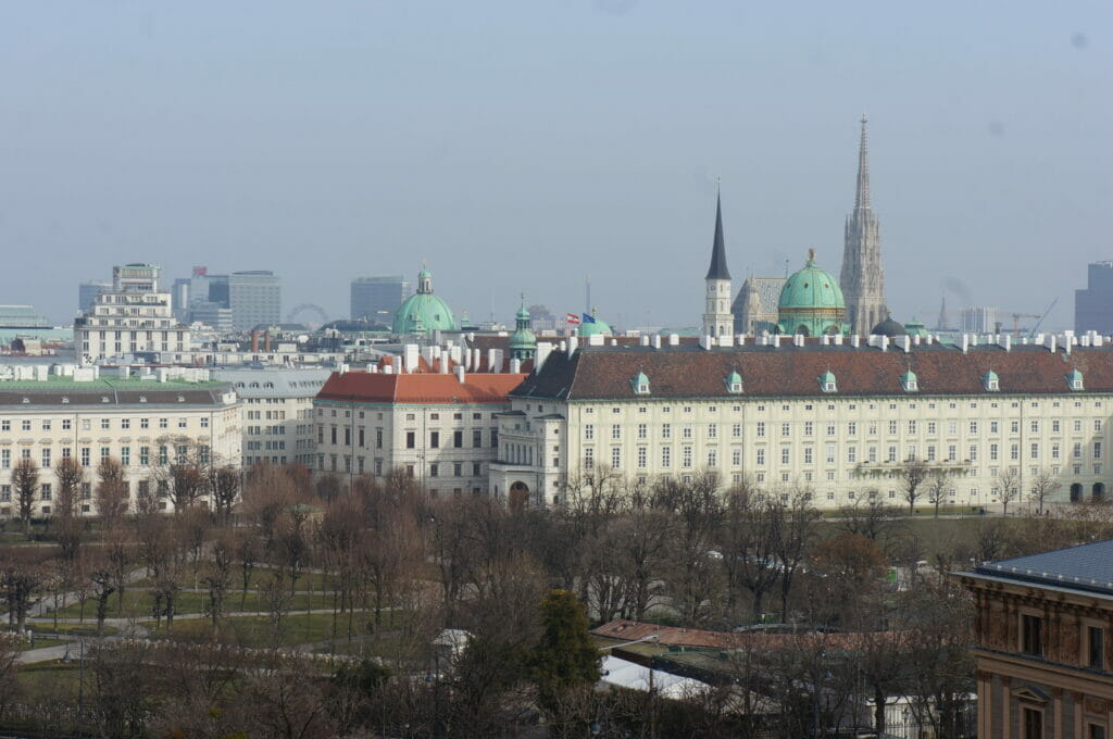 View from the Justizcafé in Vienna