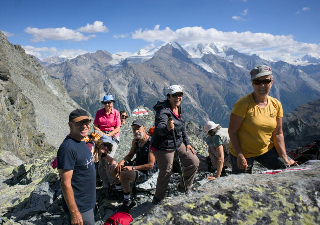 Photo souvenir à la Wasulicke avec les Mischabel