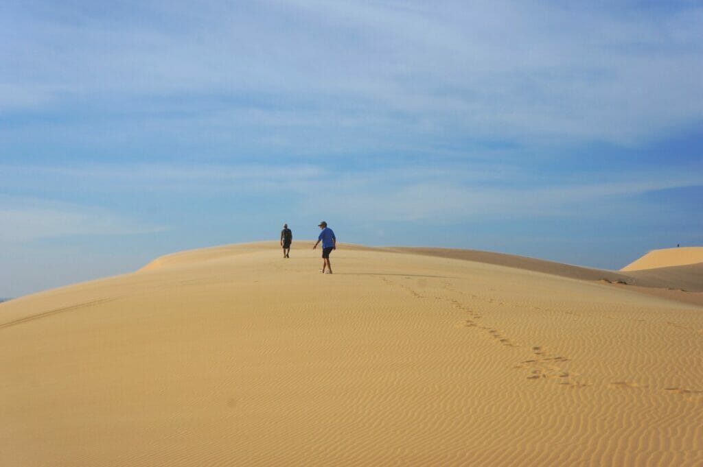 white sand dunes in mui ne, Vietnam