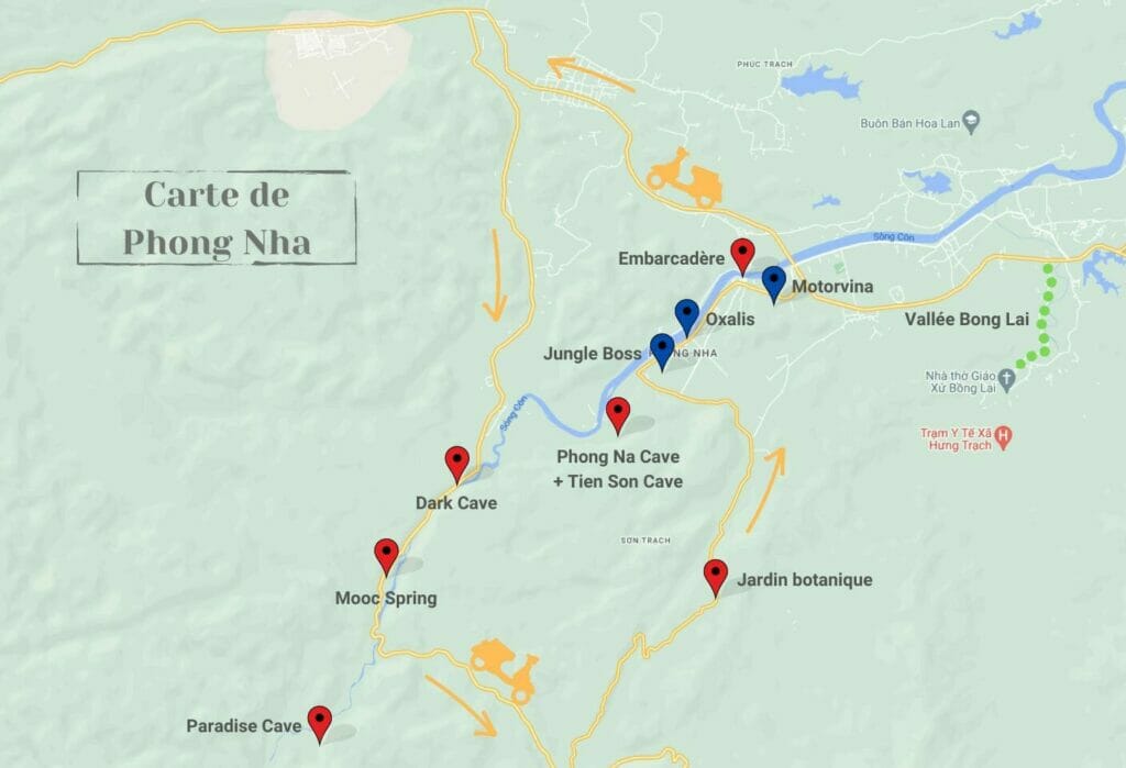 carte de Phong Nha