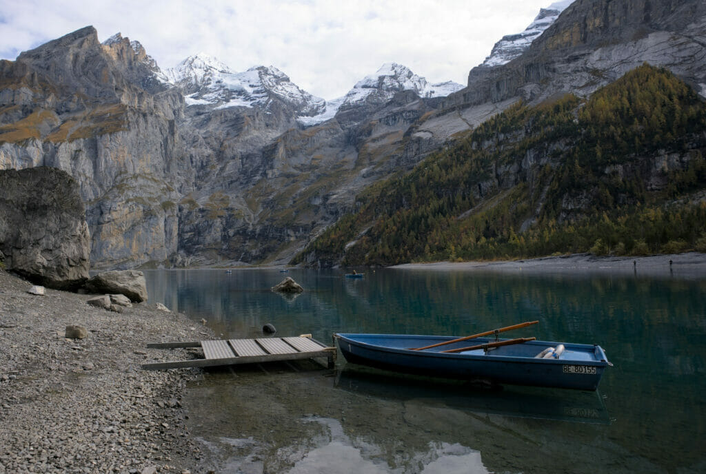 boat trip on the Oeschinen lake