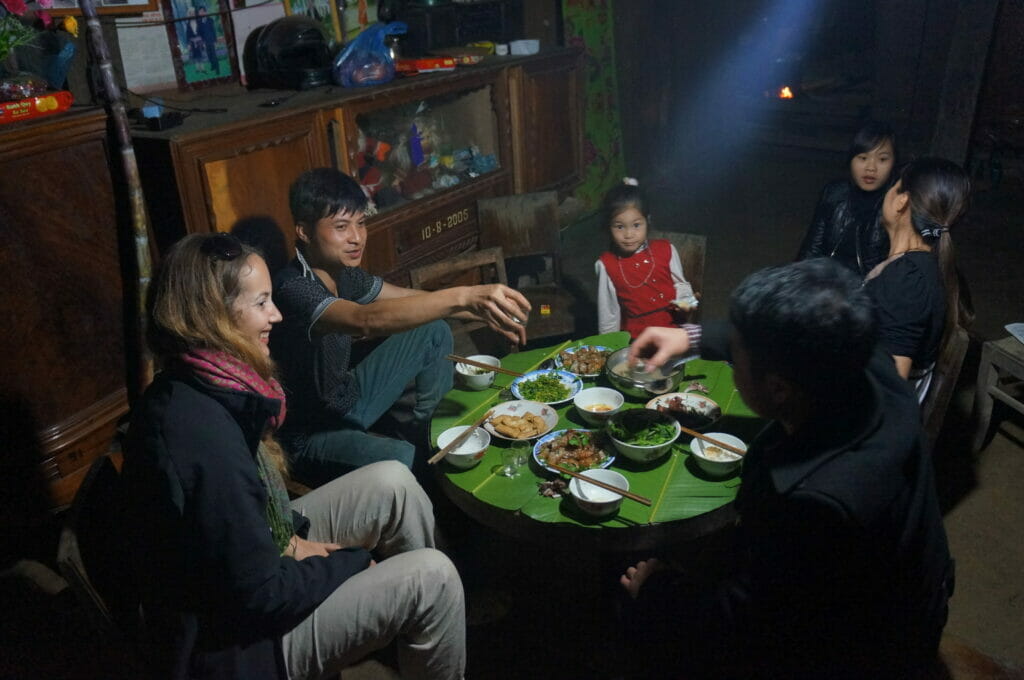 souper avec mister Hung autour de Babe, nord du Vietnam