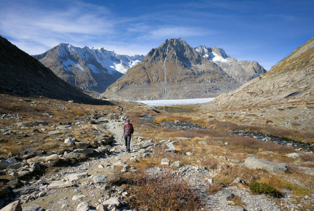 le lac de Märjelen au bord du glacier d'Aletsch