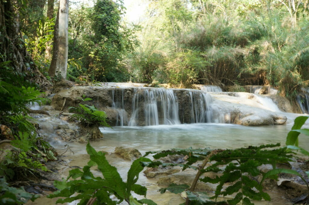 kuang si falls in laos