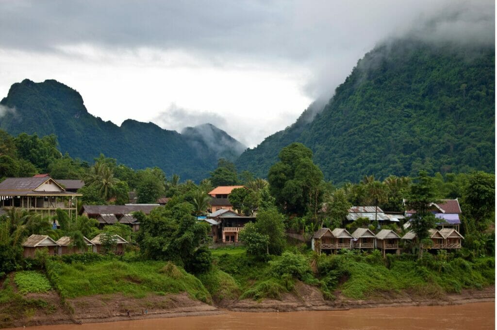 Nong Khiaw village in northern laos