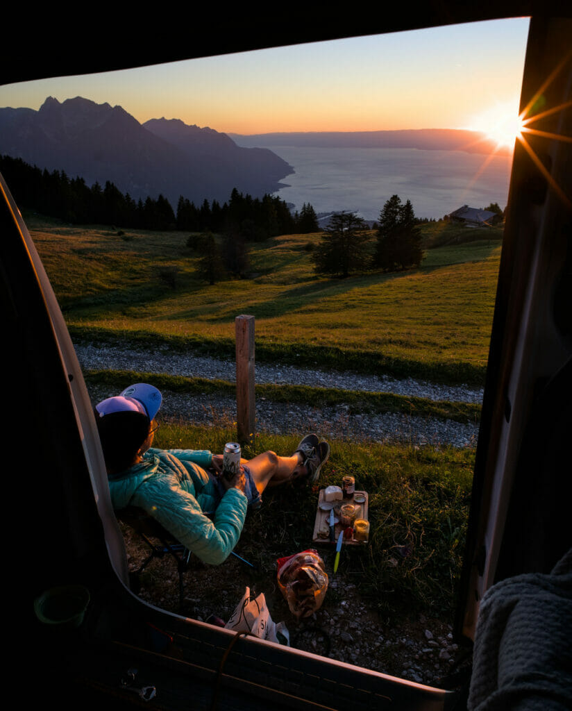 sunset en van avec ma soeur