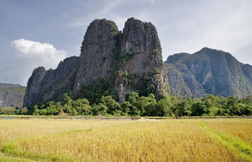 karst reliefs on the Thakhek Loop around Kong Lor