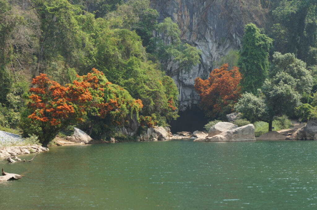 Entrance of Konglor Cave in Laos