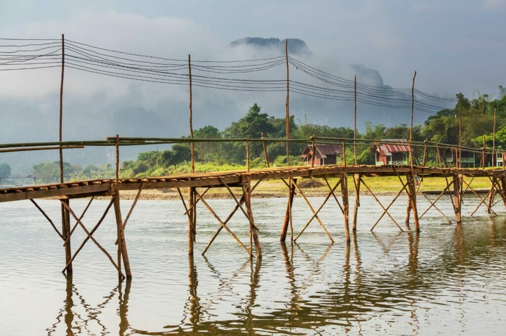 bridge in Vang Vieng