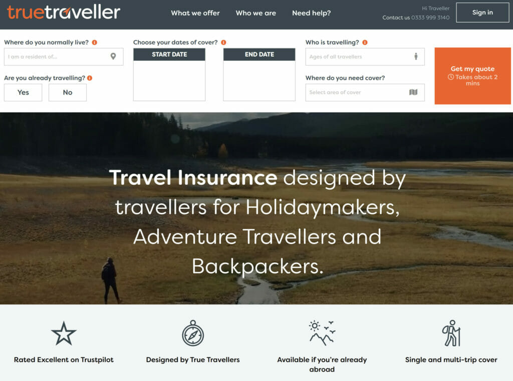 truetraveller backpacker insurance