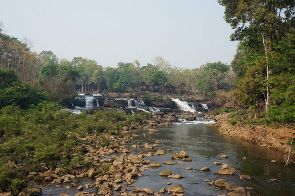 Tad Hang waterfall in the Pakse Loop in Tad Lo Village, Laos