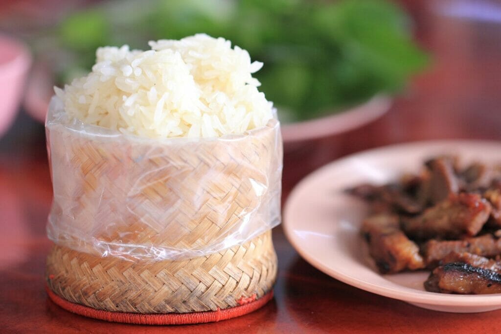 le riz gluant ou khao niao au Laos