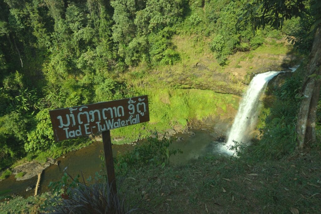 Tad E-Tu waterfall in the Bolaven Plateau, Laos