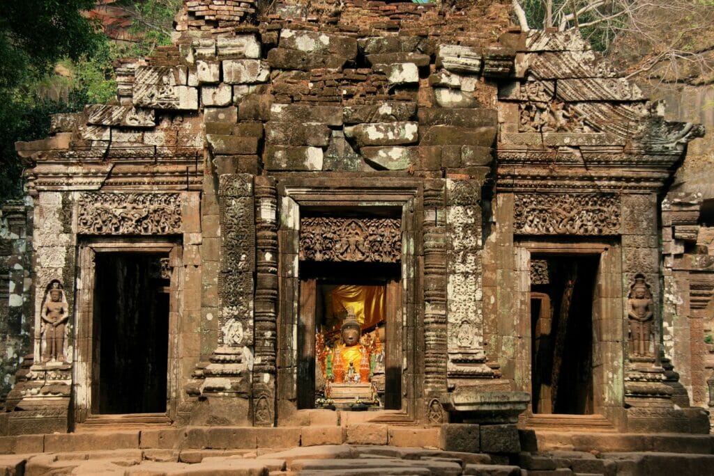 wat phu temple in Champasak in tht south of pakse in laos