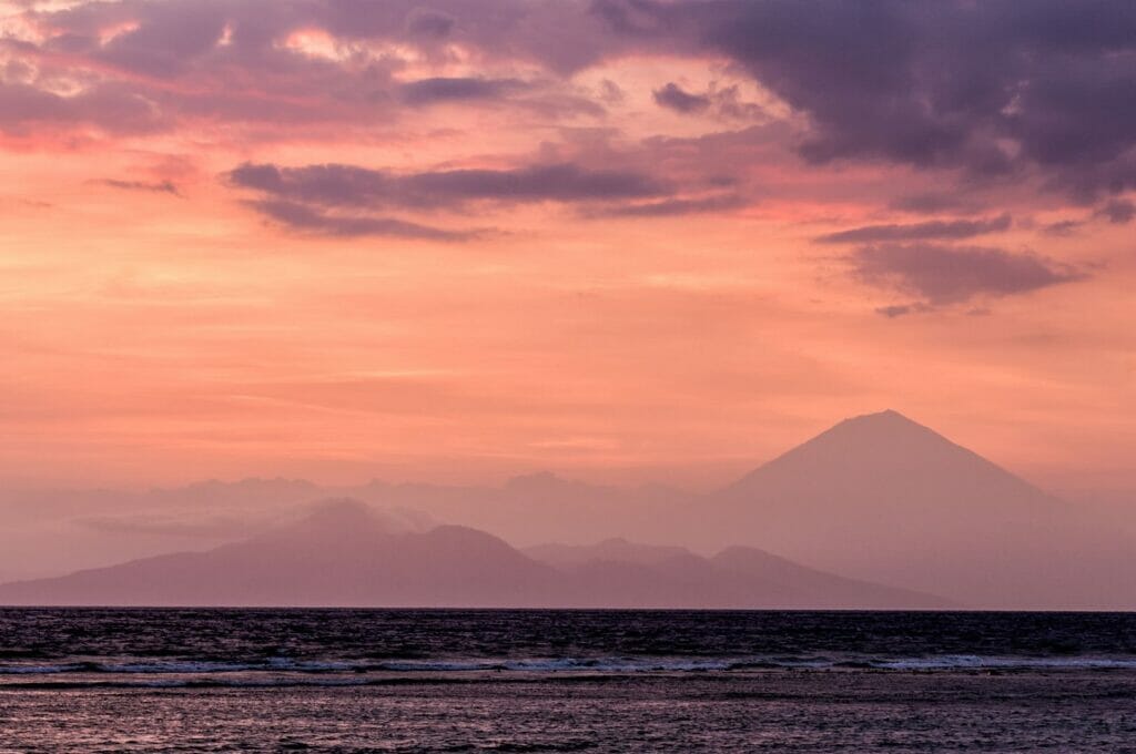 coucher de soleil sur Gili Air