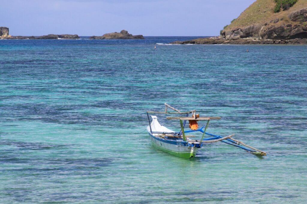 Indonesian boat in Lombok island