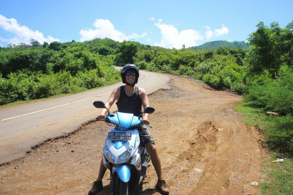 getting around Lombok by motorbike
