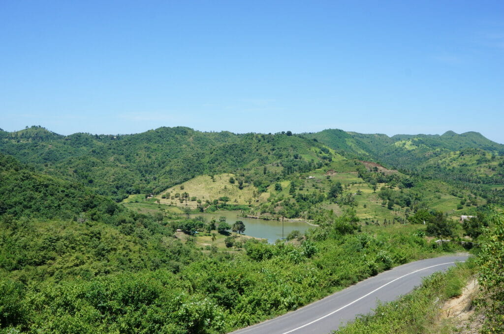 landscape of Lombok island in Indonesia