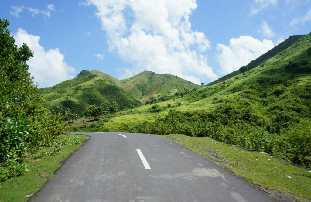 paysage de kuta sur l'île de Lombok en Indonésie