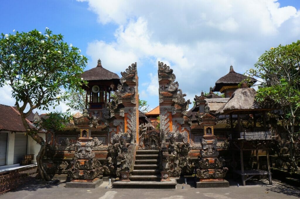 a temple in Bali