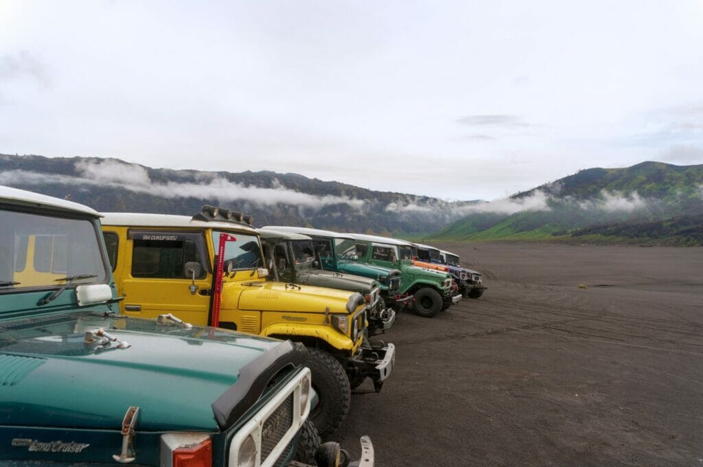 Mount Bromo tour's jeeps