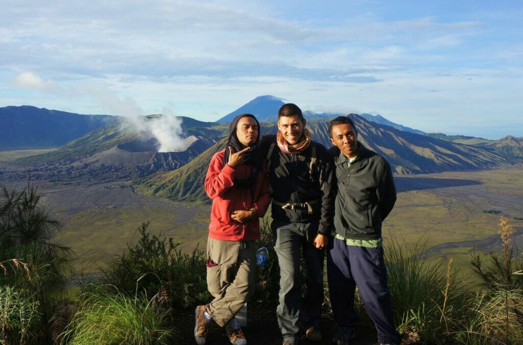 with our guides of Mount Bromo tour