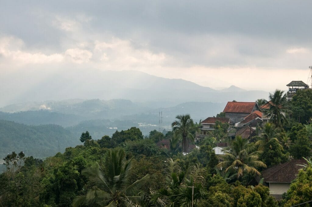 le village de Munduk au nord de Bali