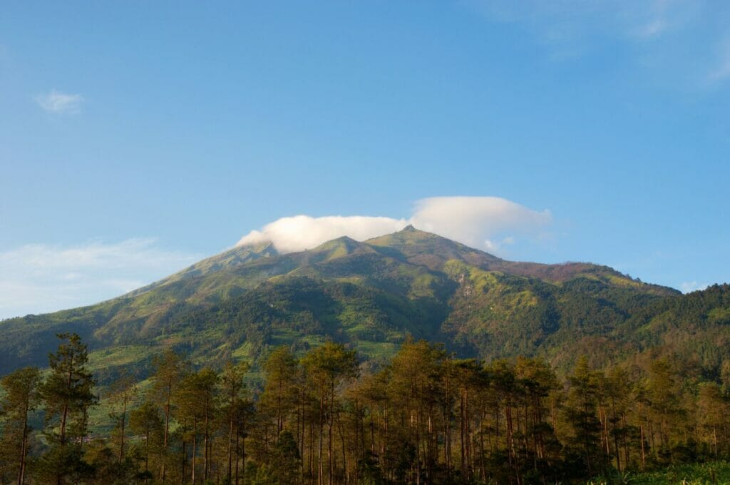Mount merbabu in Central Java, Indonesia