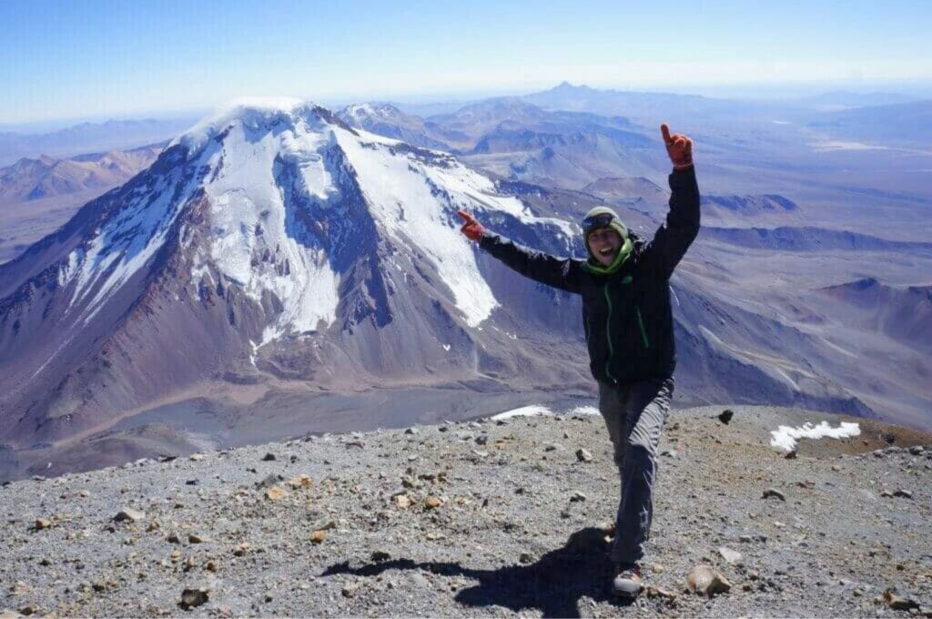 at the top of the parinacota