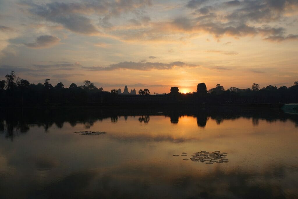 sunrise over angkor wat