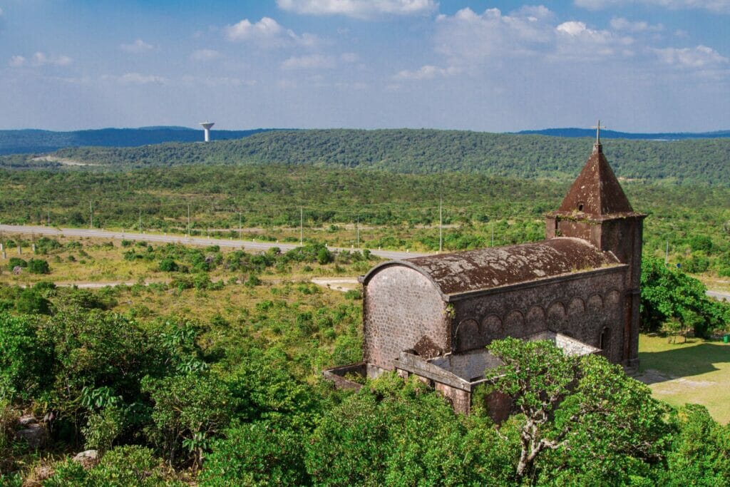 Catholic church at Bokor hill station in Kampot