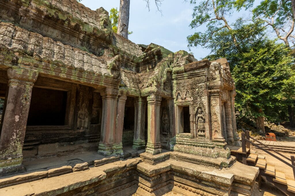 un temple à Angkor au Cambodge