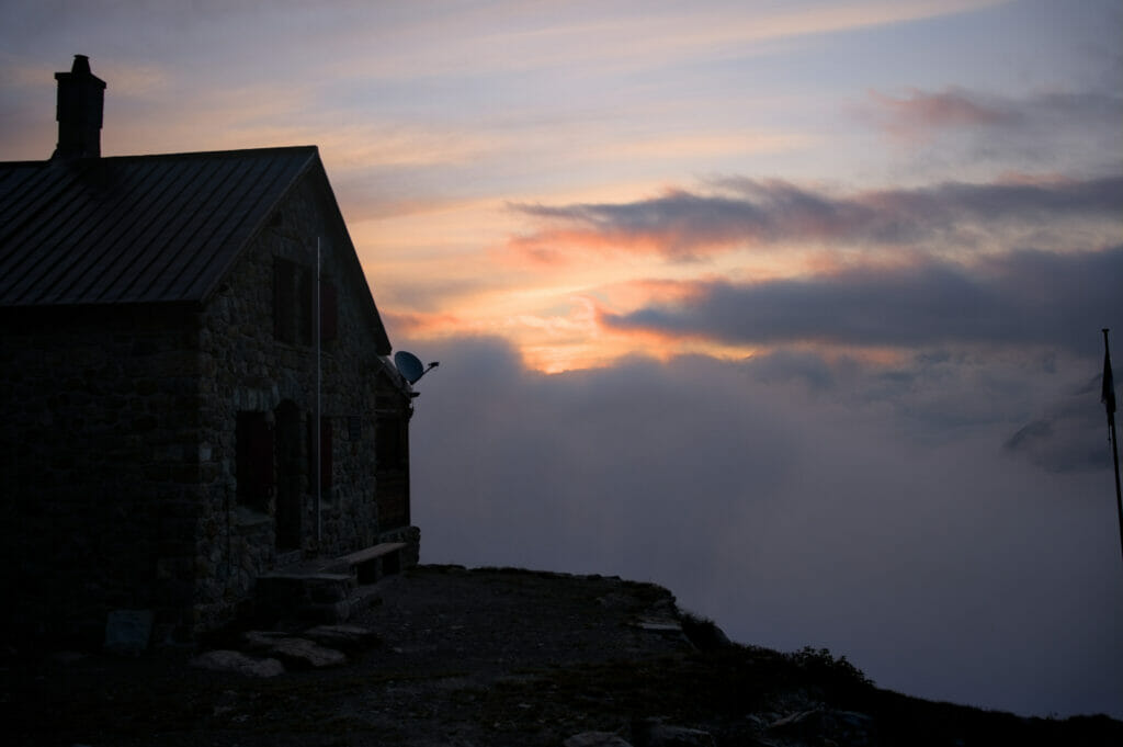 couleurs à la cabane des aiguilles rouges