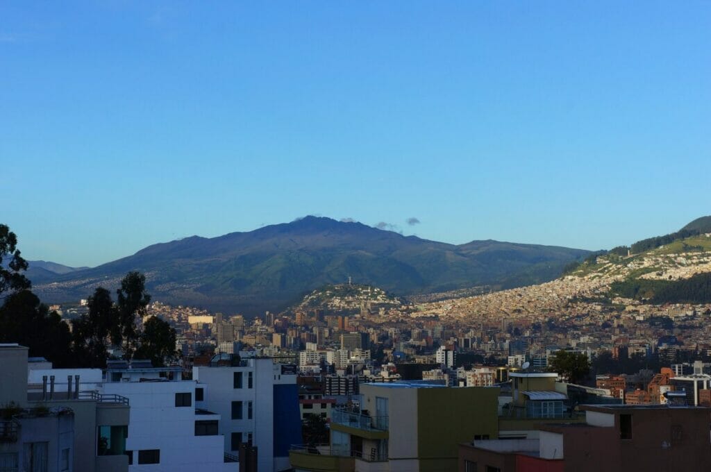 view of Quito in Ecuador