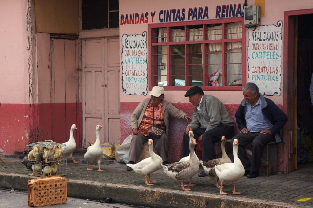 dans les rues de Baños de Agua Santa en Équateur