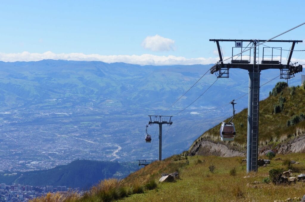 vue sur Quito et El Teleferiqo