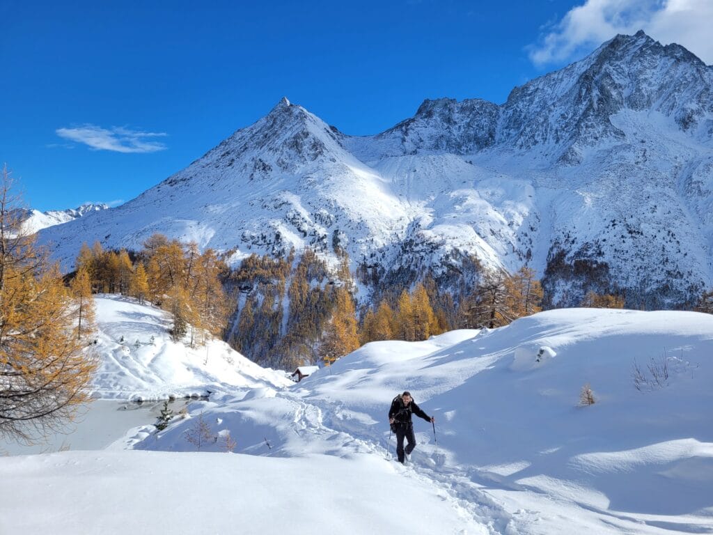 le lac bleu en hiver