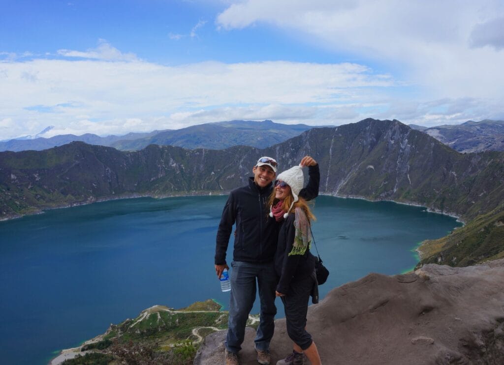 Quilotoa laguna in Ecuador 