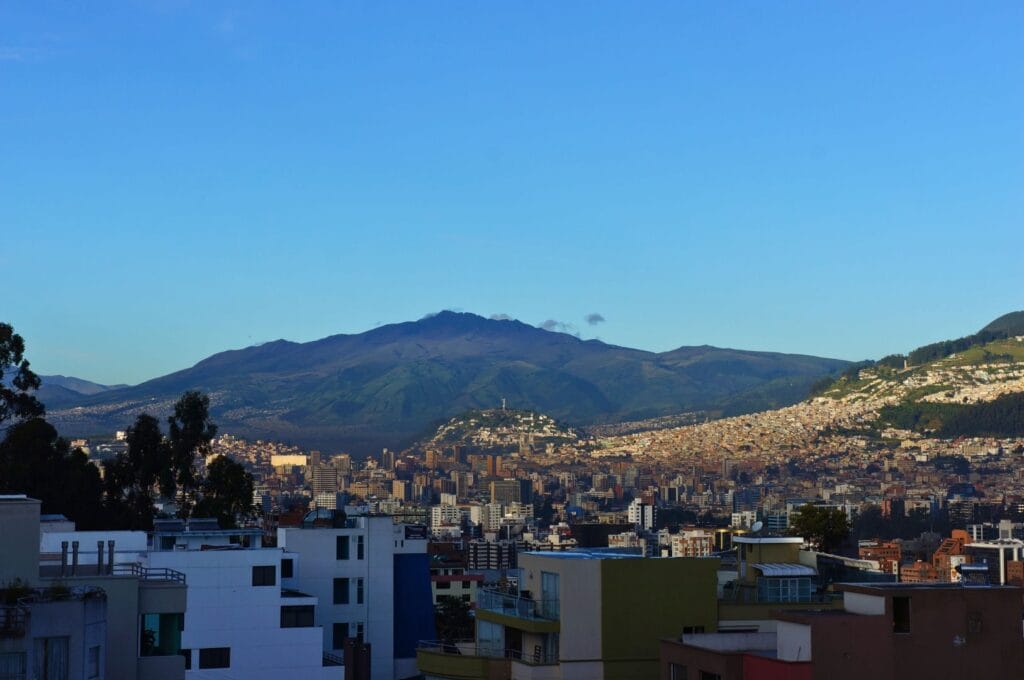 view of the city of Quito